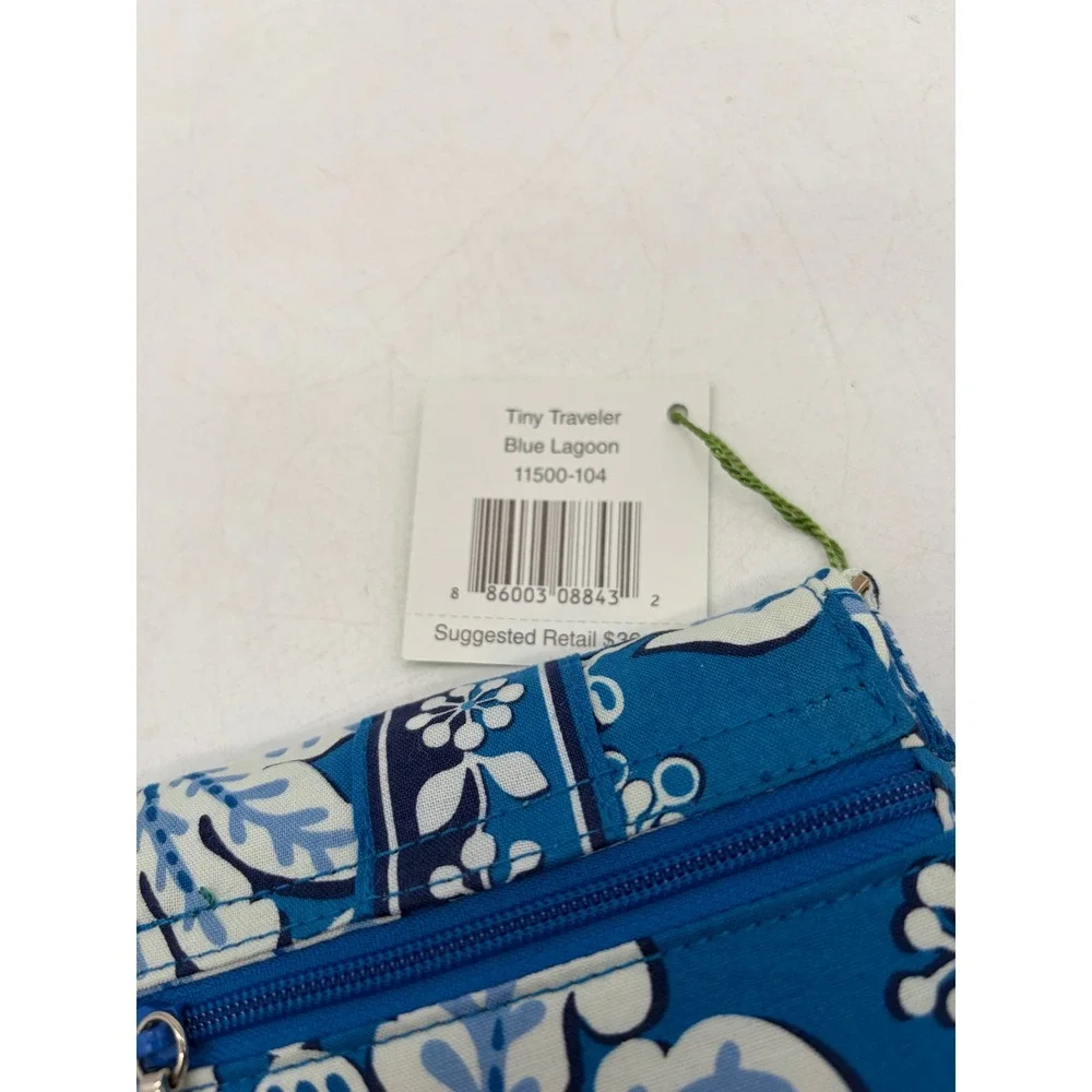 Vera Bradley Tiny Traveler Blue Lagoon Floral Crossbody Bag 11500-104 New